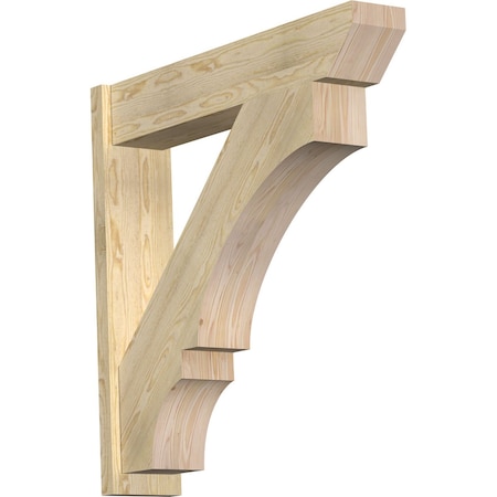 Ekena Millwork Balboa Slat Rough Sawn Outlooker, Douglas Fir, 8"W x 40"D x 40"H OUT08X40X40BOA06RDF